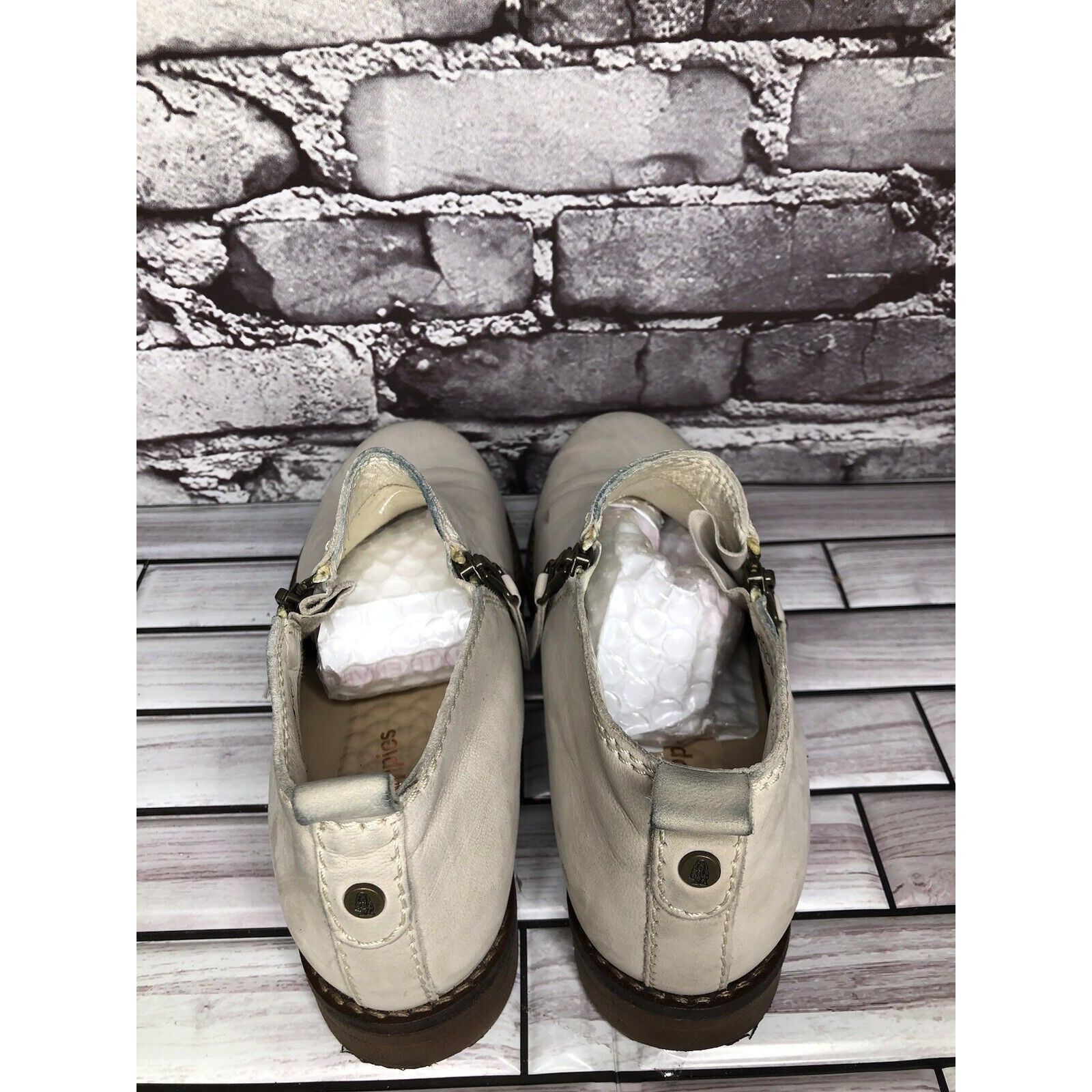Hush Puppies Hush Puppies Medium Moyen Ivory Suede Leather Zip Heel Booti Size US 8.5 / IT 38.5 - 5 Thumbnail
