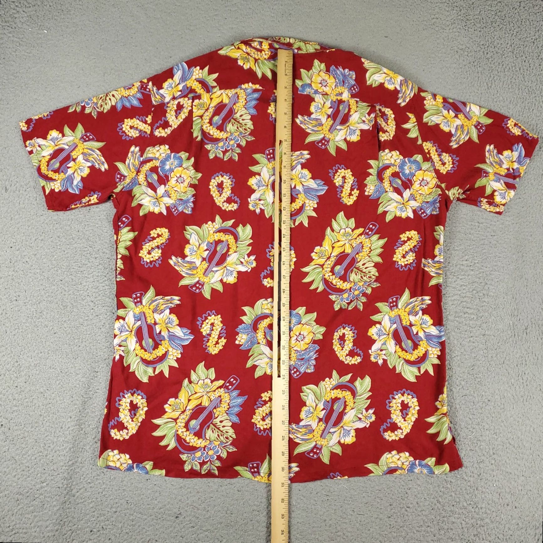 Ralph Lauren Ralph Lauren Shirt Mens XL Red Floral Camp Collar Button-Up Viscose Short Sleeve Size US XL / EU 56 / 4 - 4 Thumbnail