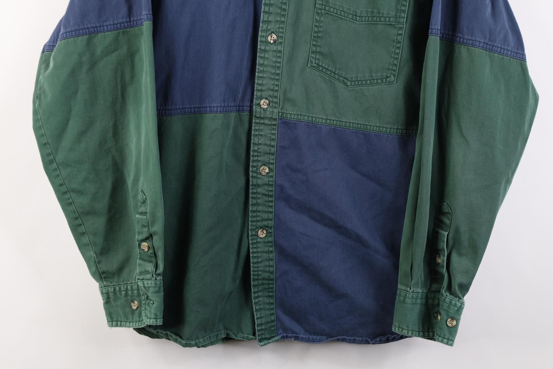 Vintage Vintage 90s Streetwear Block Collared Button Down Shirt Size US S / EU 44-46 / 1 - 3 Thumbnail