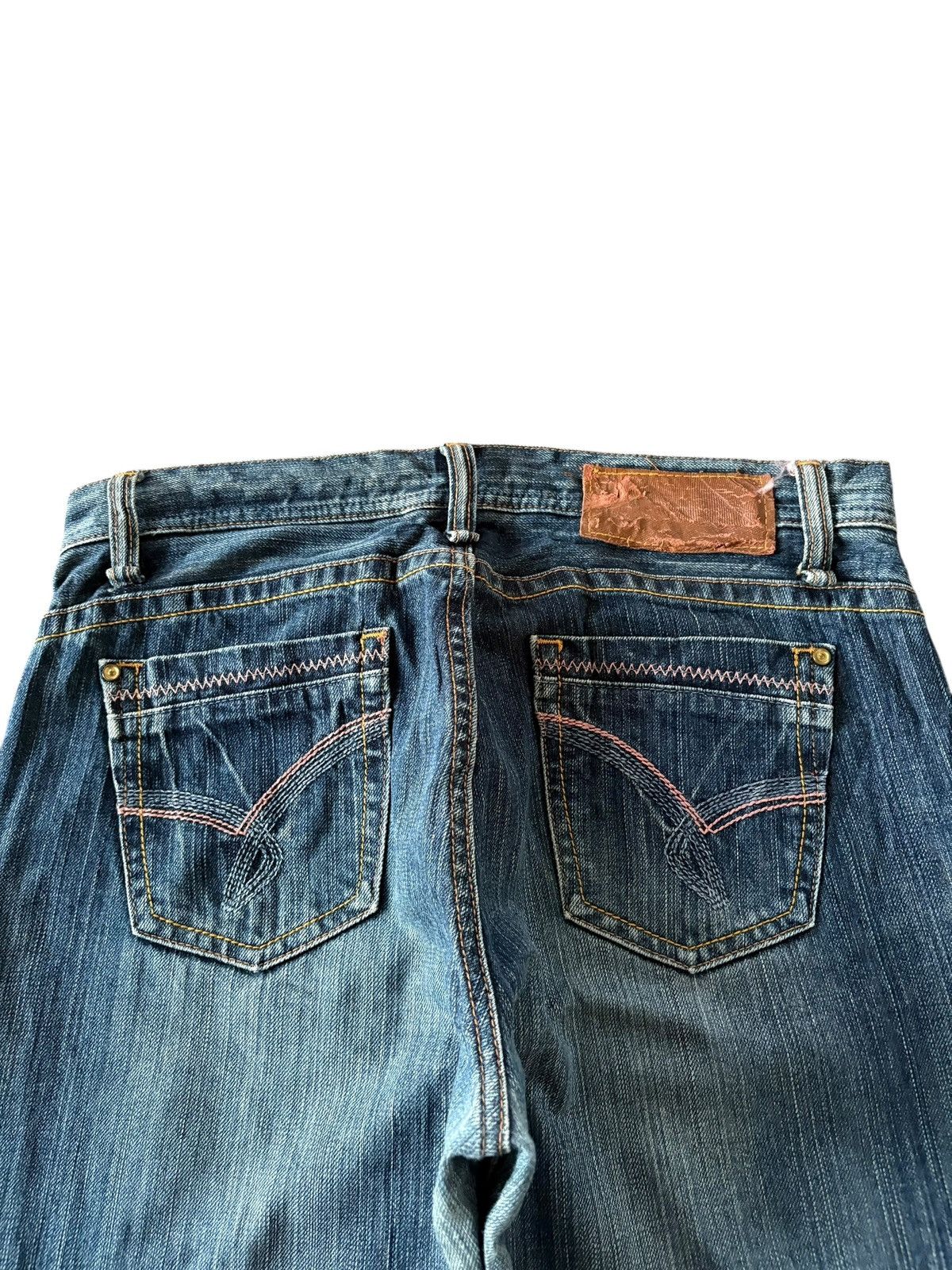 Hysteric Glamour Vintage Japanese Brand Blue Wash Distress Flare Jeans Size 32" / US 10 / IT 46 - 4 Thumbnail