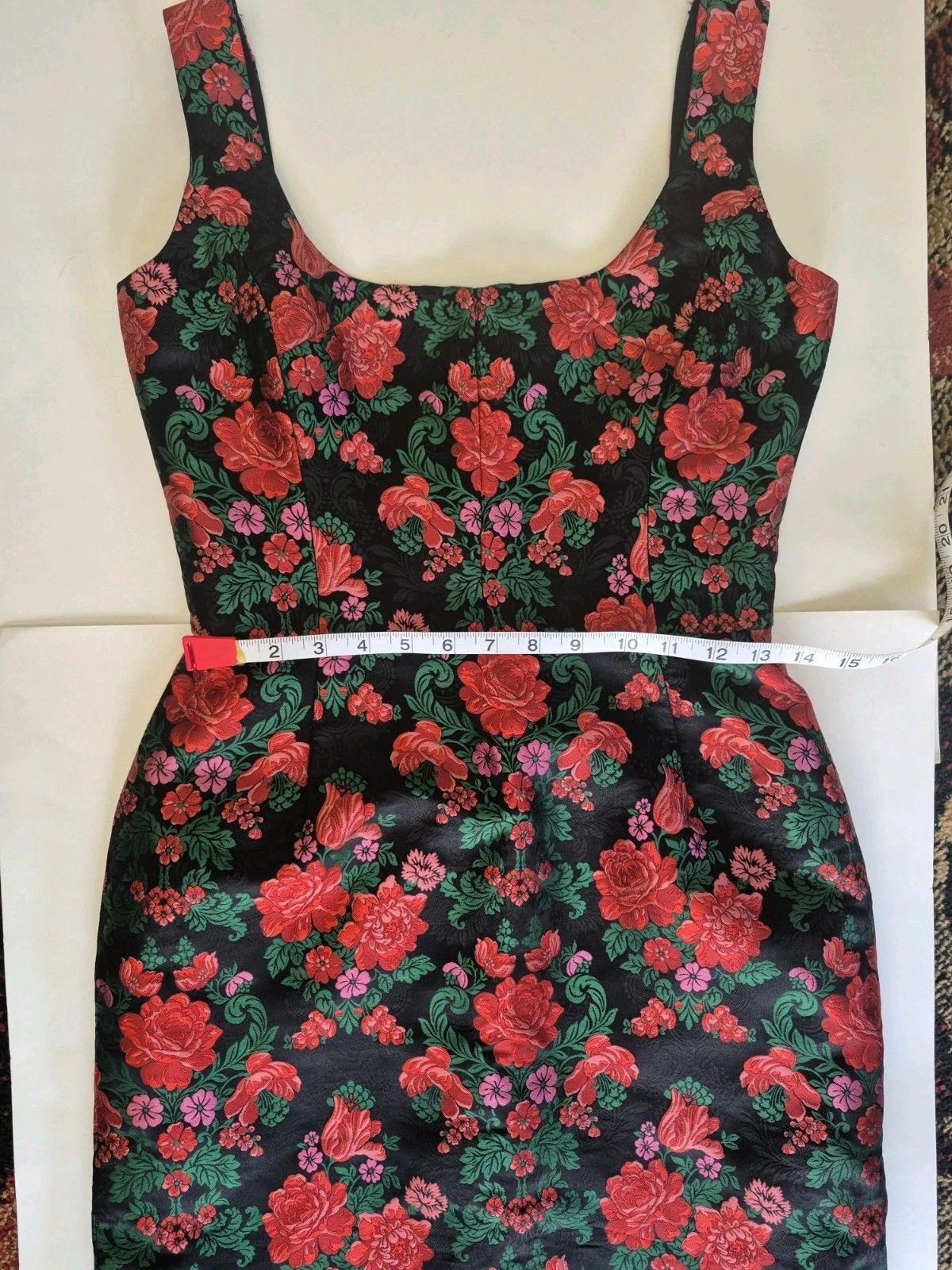 D&G Dress Black Floral Silk Blend Sheath Italy Size 42 (M)