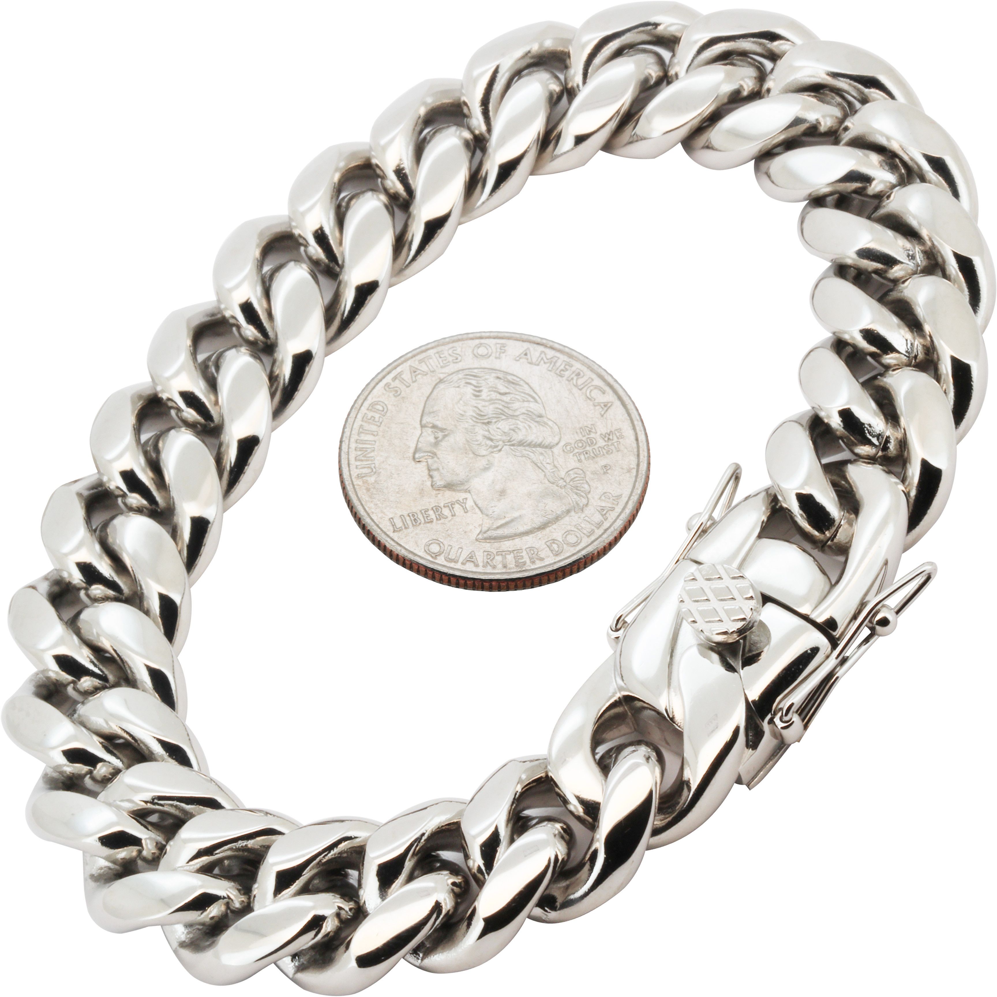 Other 316L Stainless Steel 14mm Miami Cuban Link Bracelet 8.5” Size ONE SIZE - 1 Thumbnail
