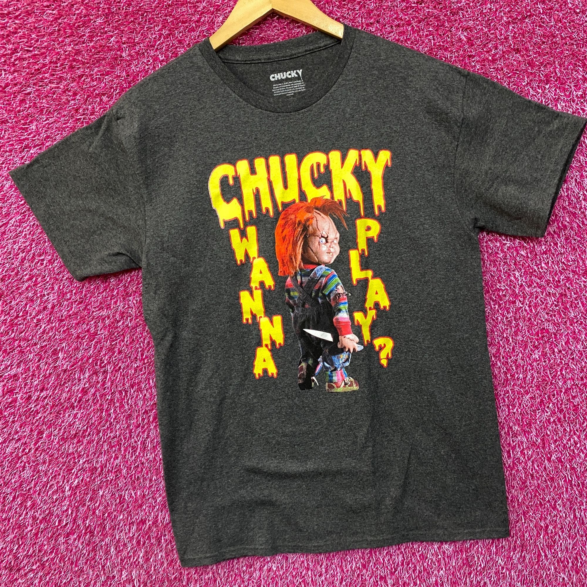 Other Chucky Wanna Play Graphic Design Gray T-Shirt Medium Size US M / EU 48-50 / 2 - 3 Thumbnail