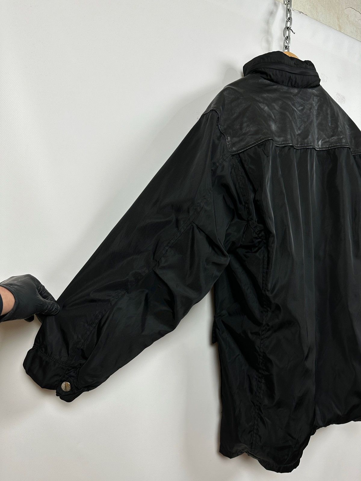 Prada Vintage Prada Nylon / Leather Jacket Coat + Lining Size US XL / EU 56 / 4 - 16 Thumbnail