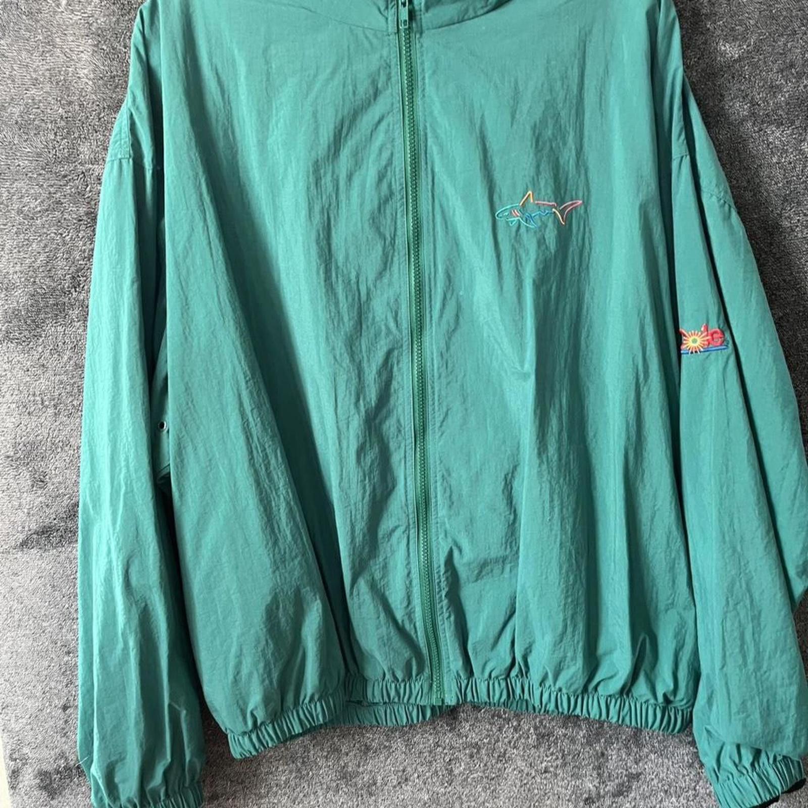 Other Vintage 90s Greg Norman Teal Nylon Windbreaker Jacket XL Size US XL / EU 56 / 4 - 1 Thumbnail