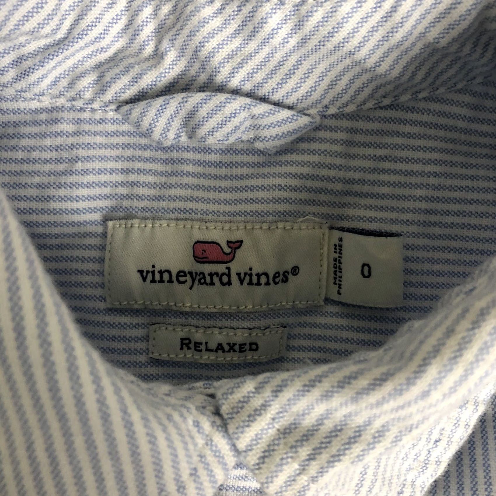 Vineyard Vines Vineyard Vines Basic Womens 0 Blue Oxford Striped Button Down Size Classic Preppy Work Casual K38 Size XS / US 0-2 / IT 36-38 - 5 Thumbnail