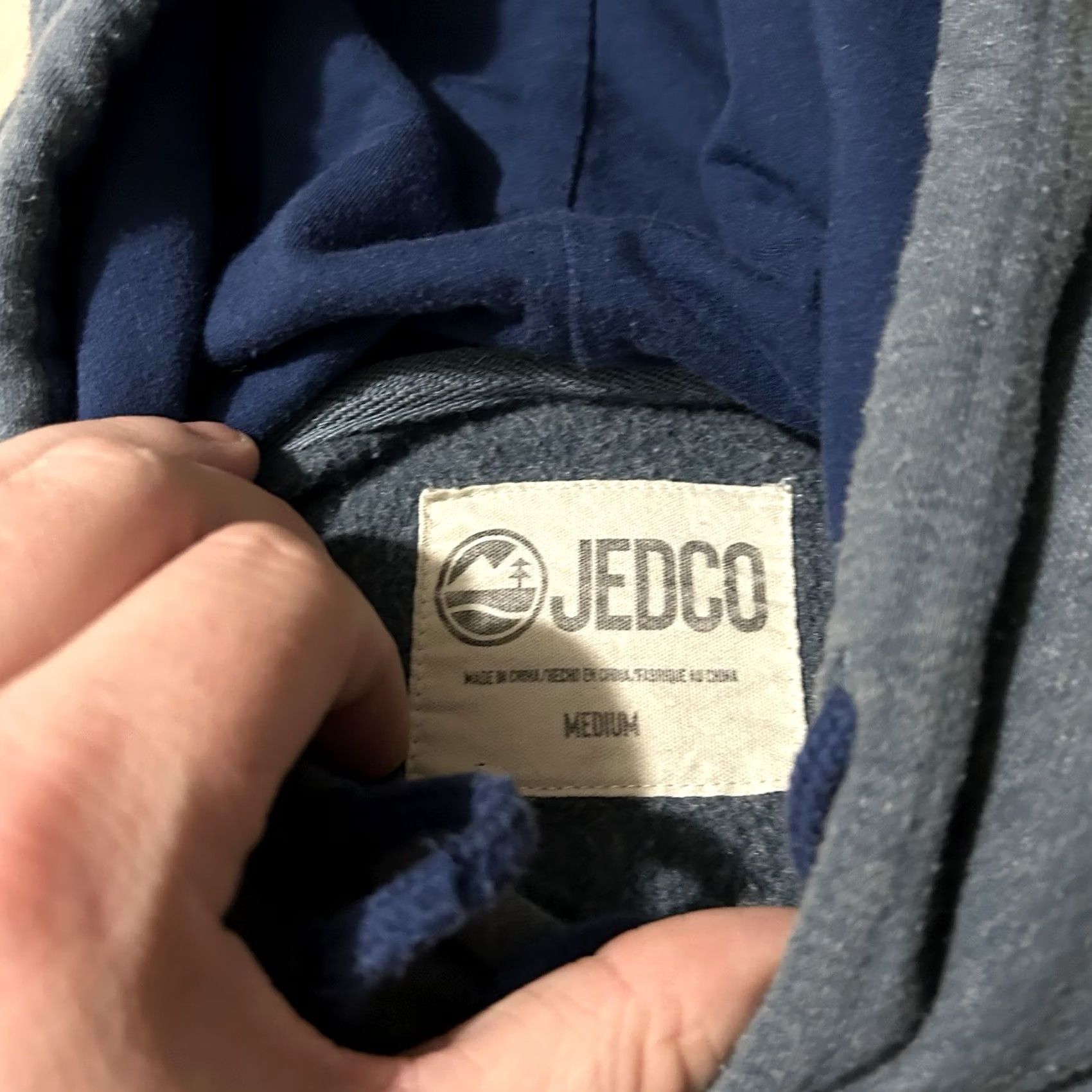 Jeep Jedco Multicolor Stripe Jeep Car Hoodie Size Medium Mens Blue Stripe Pullover Hoodie Car Theme M Size US M / EU 48-50 / 2 - 3 Thumbnail
