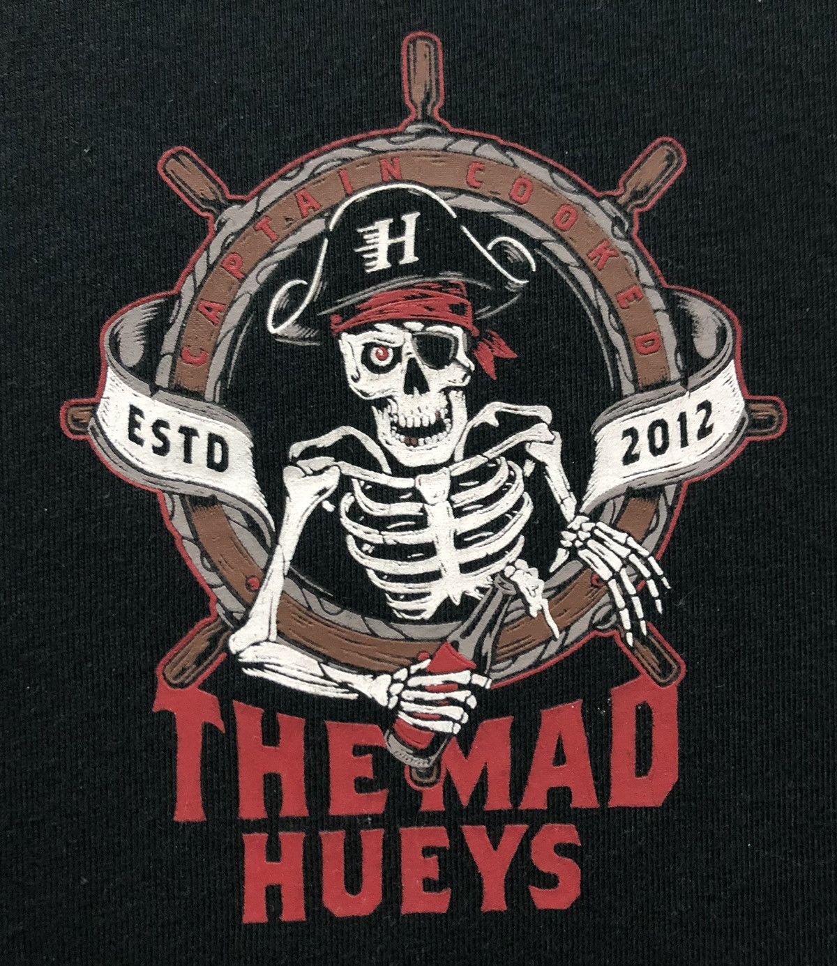 Vintage The Mad Hueys Captain Cooked Estd 2012 T-Shirt Size US S / EU 44-46 / 1 - 4 Thumbnail