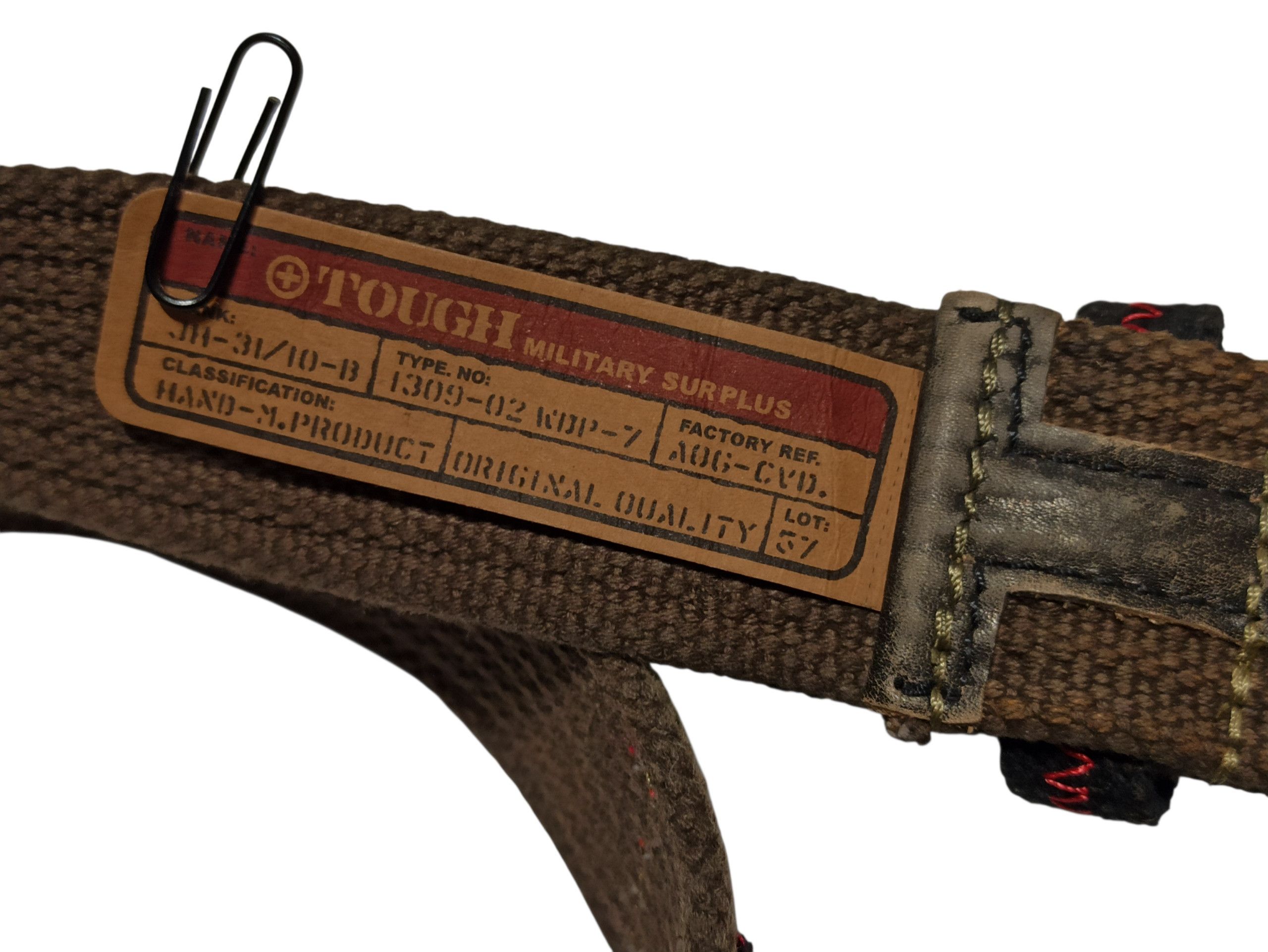 Other Tough Jeansmith Rare Archive Military Surplus Canvas Belt Size ONE SIZE - 2 Thumbnail