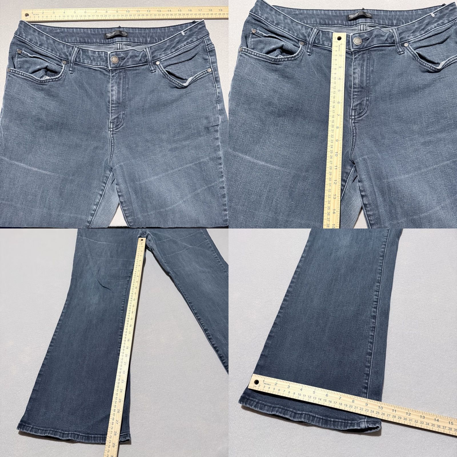 Vera Wang VINTAGE Simply Vera Vera Wang Bootcut Jeans Women's Blue Denim Mid-Rise Stretch - 16W Size 38" / US 16 / IT 52 - 9 Thumbnail