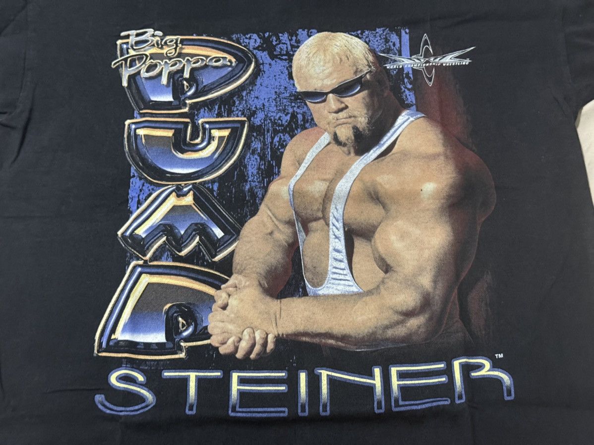 Vintage Vintage 00s WCW Scott Steiner T Shirt 90s Size US L / EU 52-54 / 3 - 4 Thumbnail