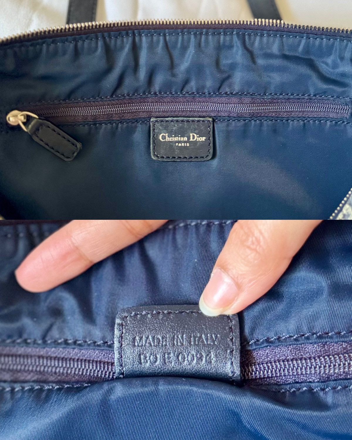 Christian Dior Monsieur × Dior × Vintage DIOR Navy Blue Diorissimo Trotter Charm Shoulder Duffle Bag Size ONE SIZE - 13 Thumbnail