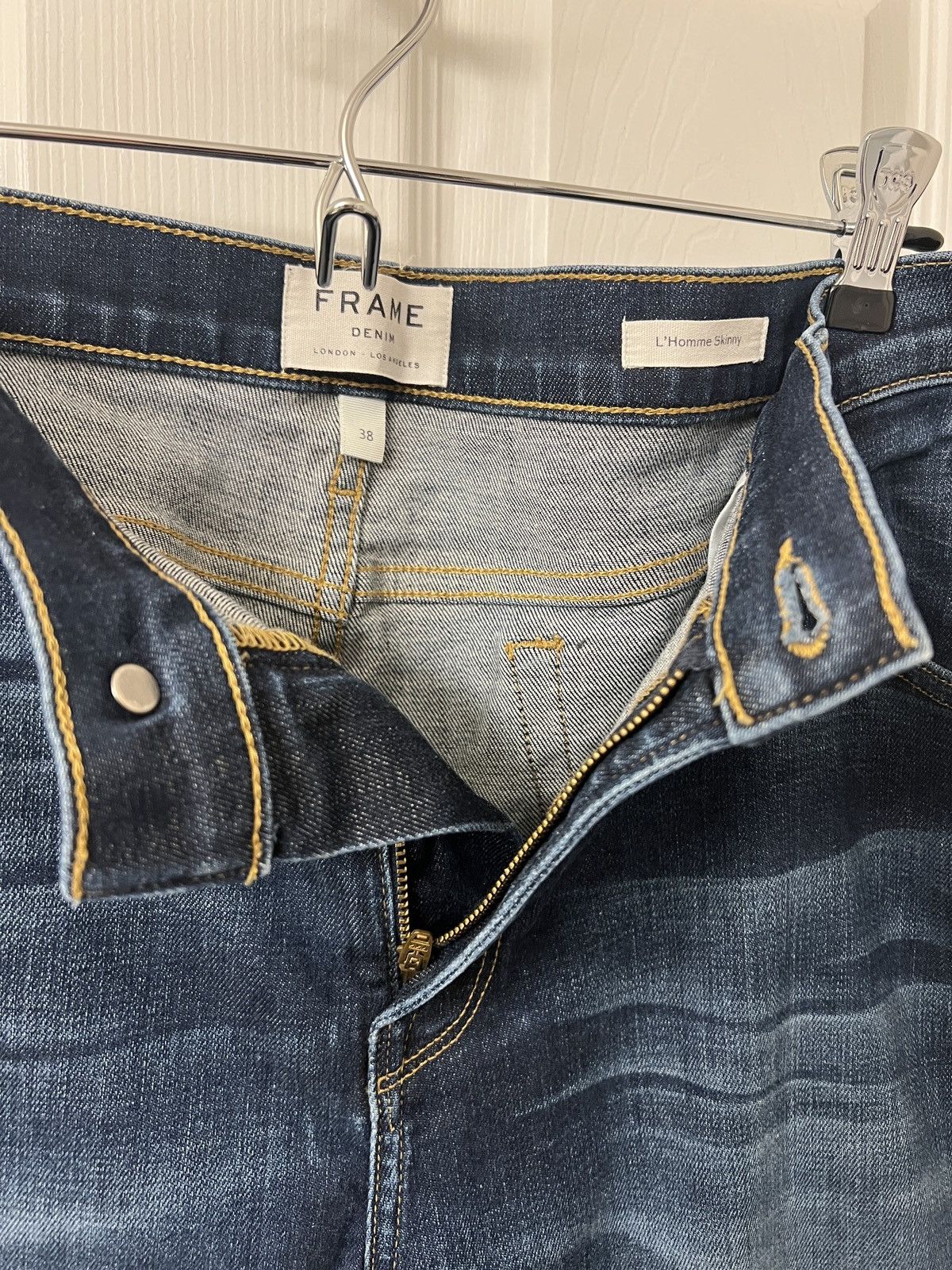 Frame Vintage Frame L’Homme Stretch Skinny Jeans 39x30 Made in USA Size US 38 / EU 54 - 4 Thumbnail