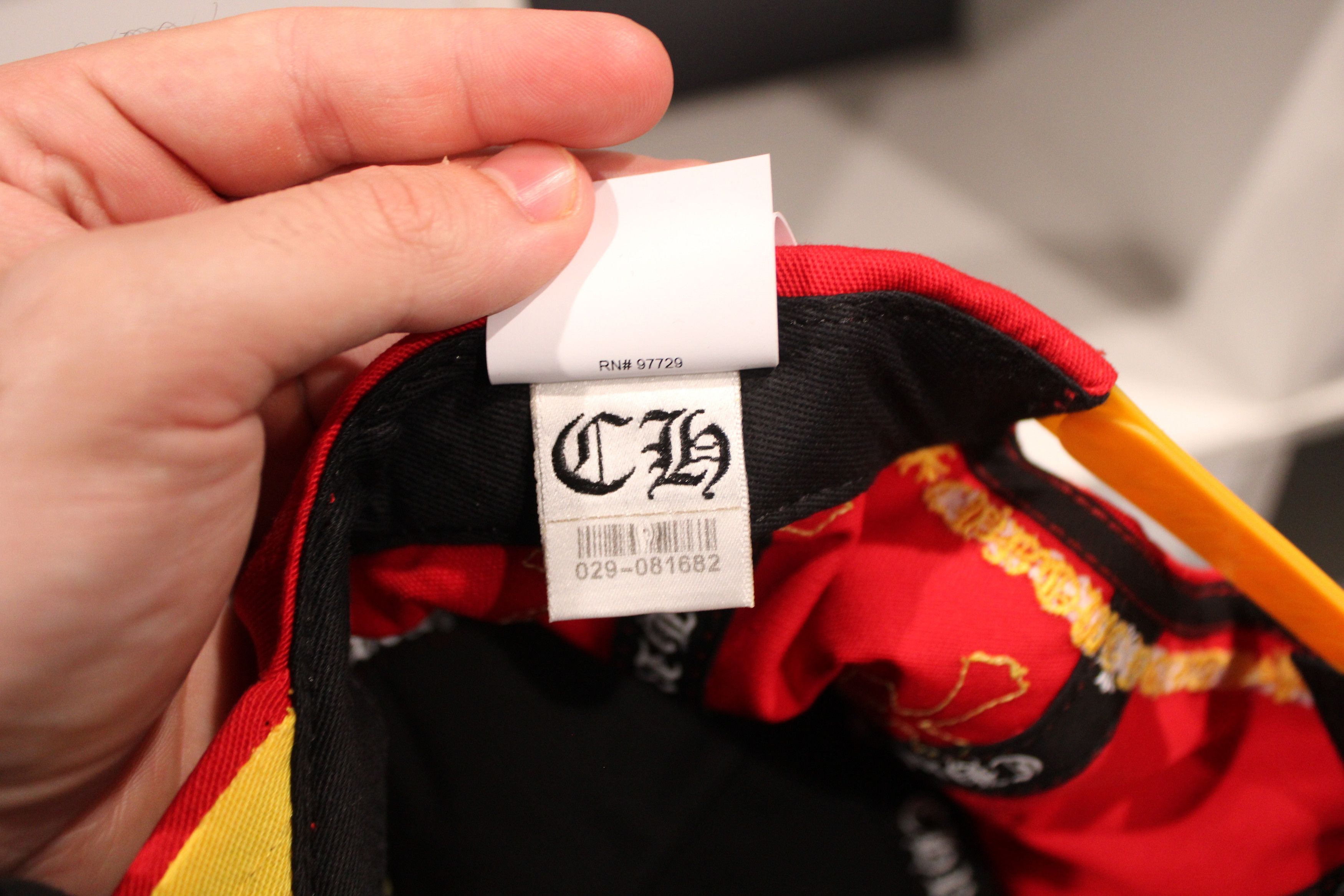 Chrome Hearts Chrome Hearts Red/Yellow CH Baseball Hat Size ONE SIZE - 3 Thumbnail