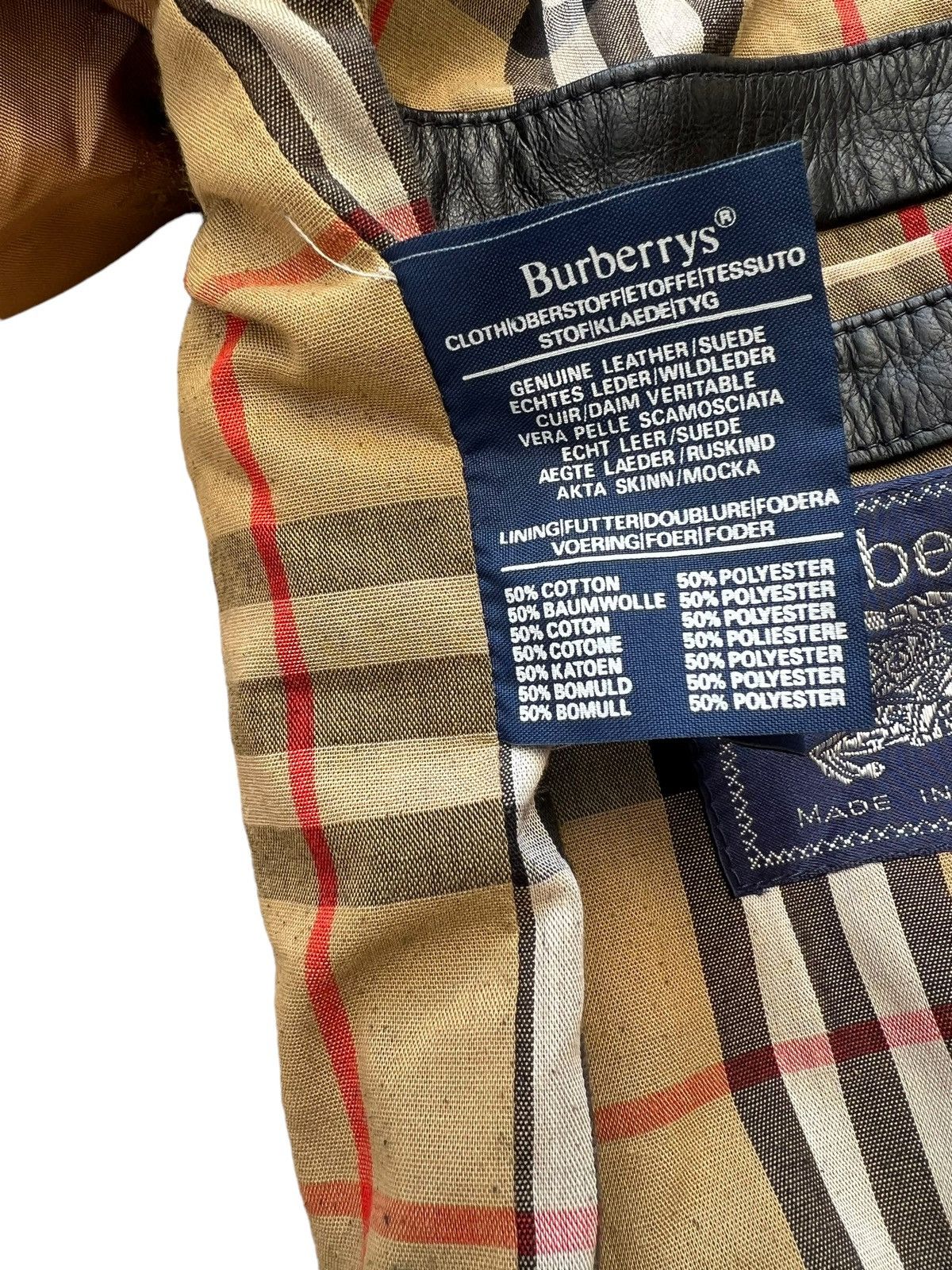 Burberry Vintage Burberrys’ England Black Leather Bomber Jacket Size US L / EU 52-54 / 3 - 25 Thumbnail