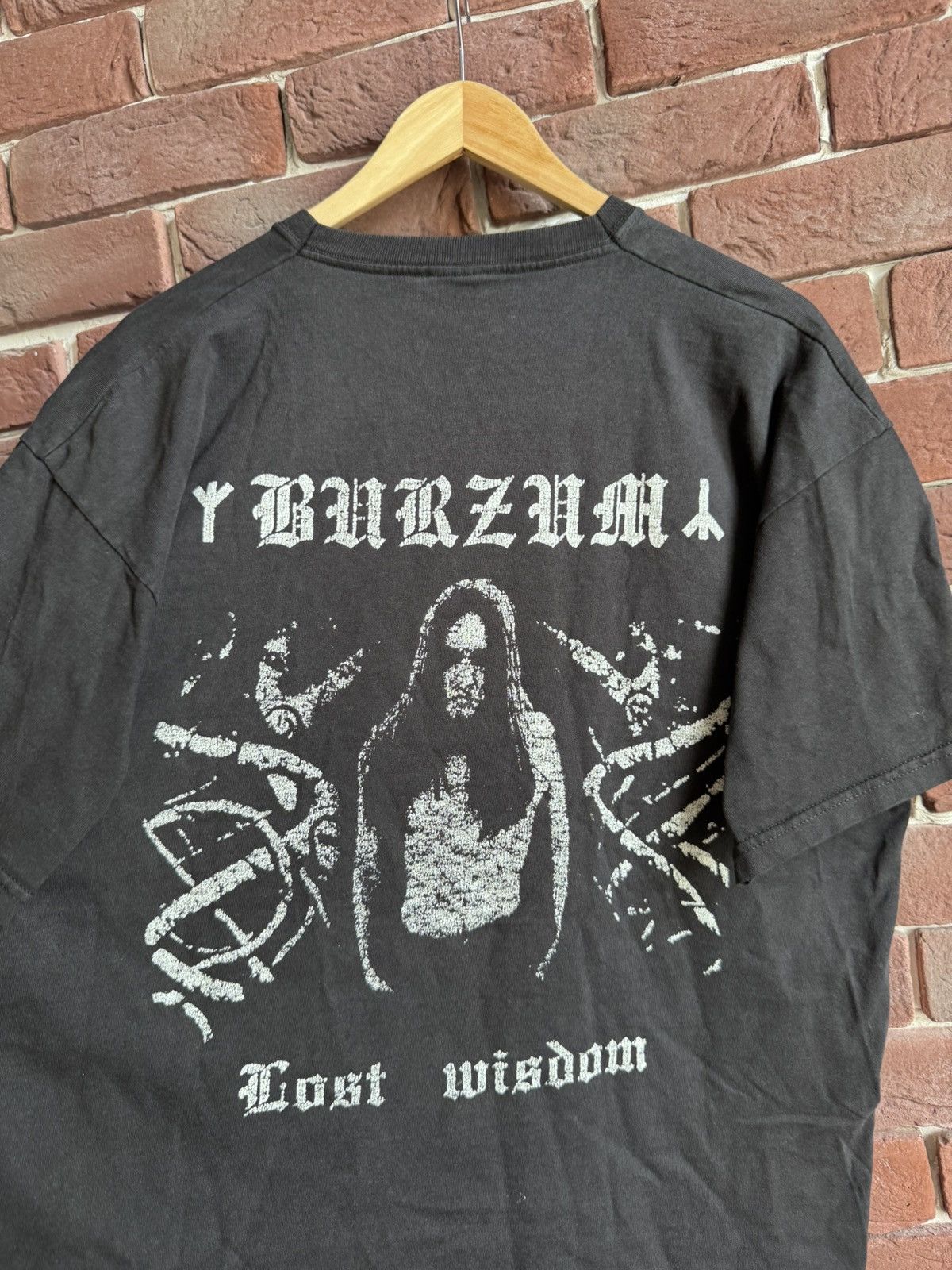 Band Tees Vintage Rare Burzum lost wisdom Vtg Black Metal Tshirt Size US XL / EU 56 / 4 - 4 Thumbnail