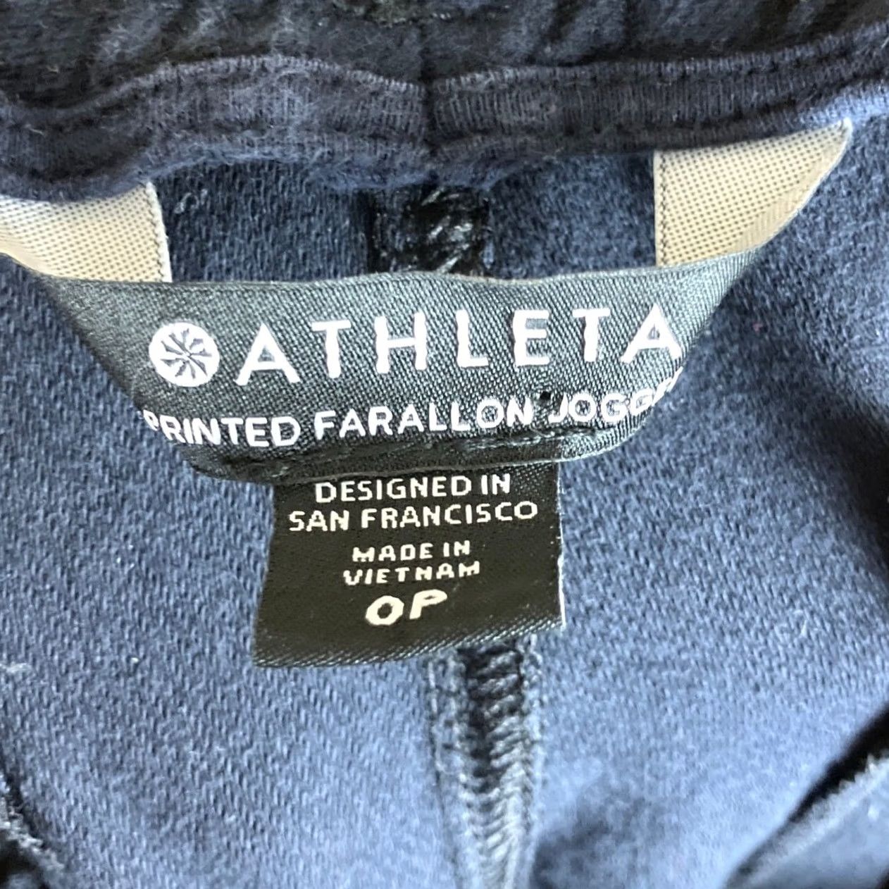 Athleta Athleta Womens Pants Navy Petite Printed Farallon Sweatpant Joggers Stretch 0P Size 26" / US 2 / IT 38 - 4 Thumbnail