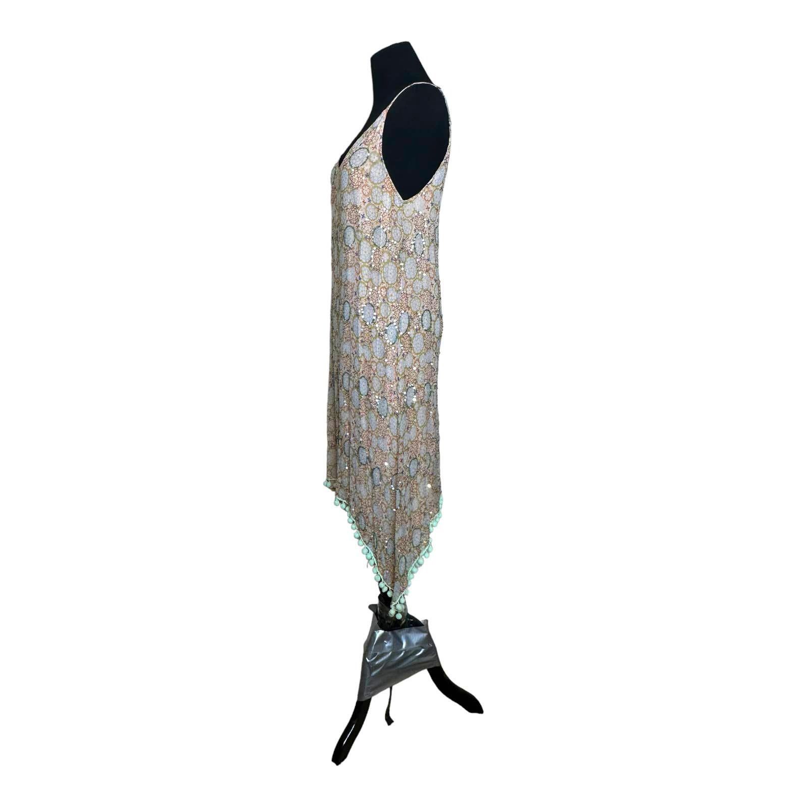 Anthropologie Raga Amalfi Sequin Pom Pom Asymmetrical Dress size XS Size XS / US 0-2 / IT 36-38 - 2 Thumbnail