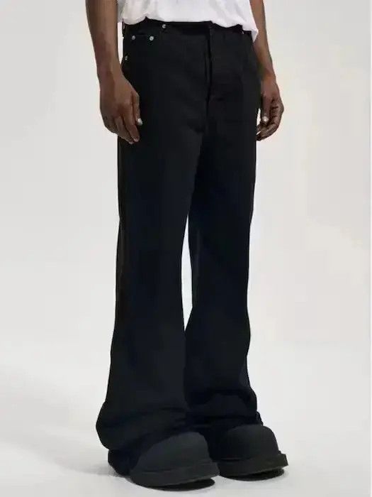 Japanese Brand Black Chunky Flared Denim Jeans Size US 32 / EU 48 - 1 Thumbnail