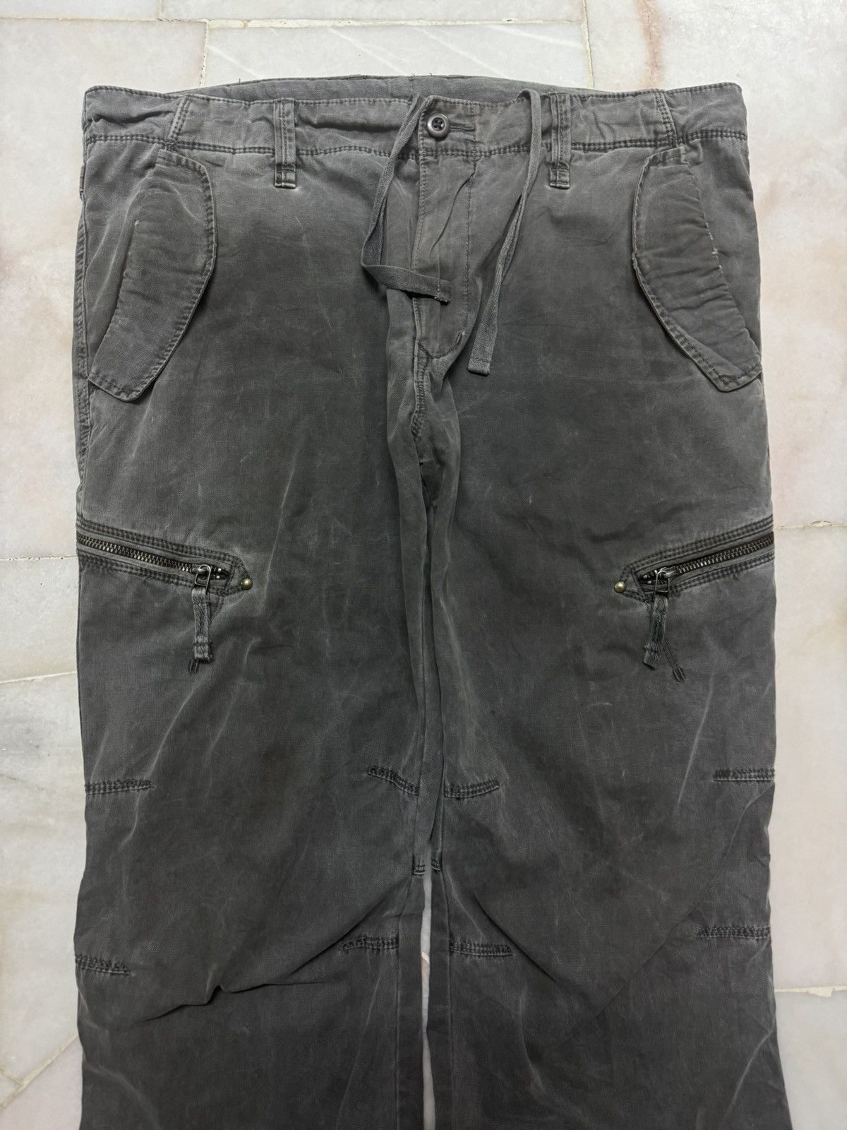 Uniqlo 💥VINTAGE 90s UNIQLO FAFED ZIPPER WORKWEAR THRASHED CARGO Size US 38 / EU 54 - 3 Thumbnail