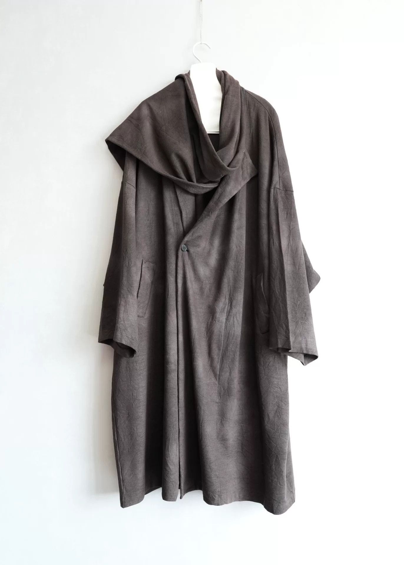Yohji Yamamoto Yohji Yamamoto Unique Scarf Coat Size L / US 10 / IT 46 - 1 Thumbnail