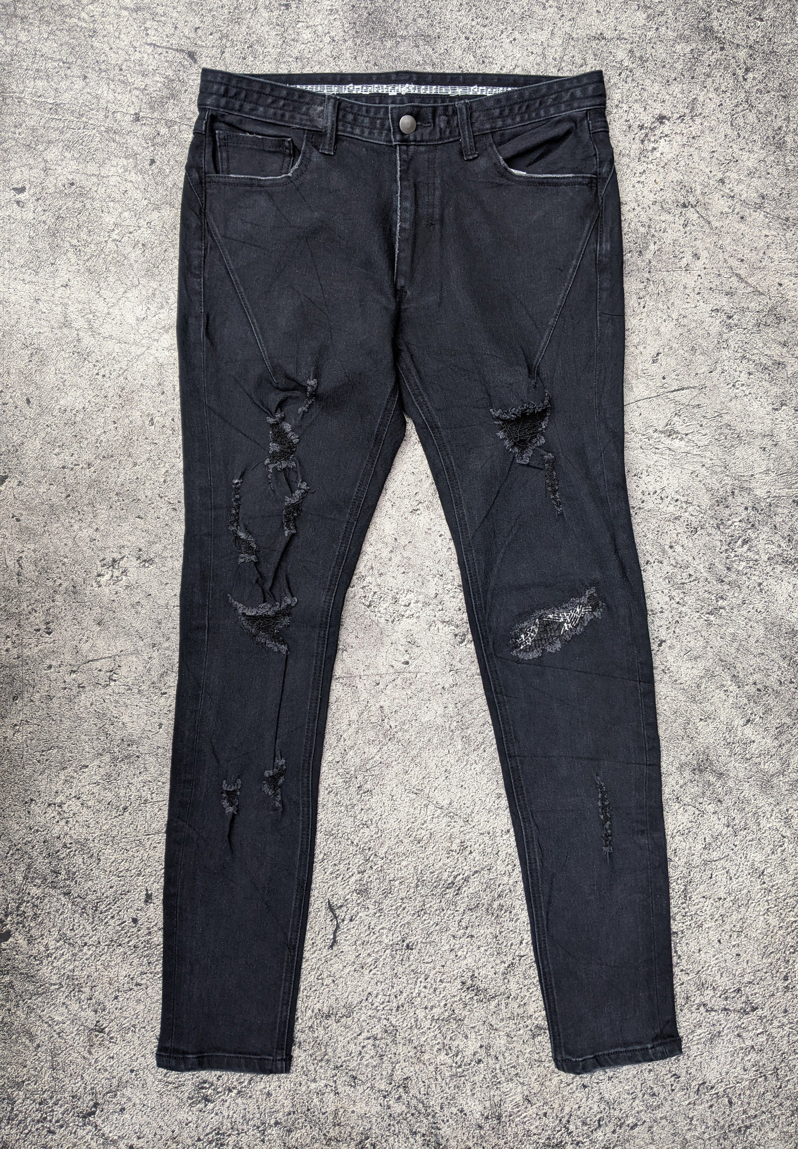 Number (N)ine Distressed Skinny Iconic Logo Size US 28 / EU 44 - 1 Thumbnail