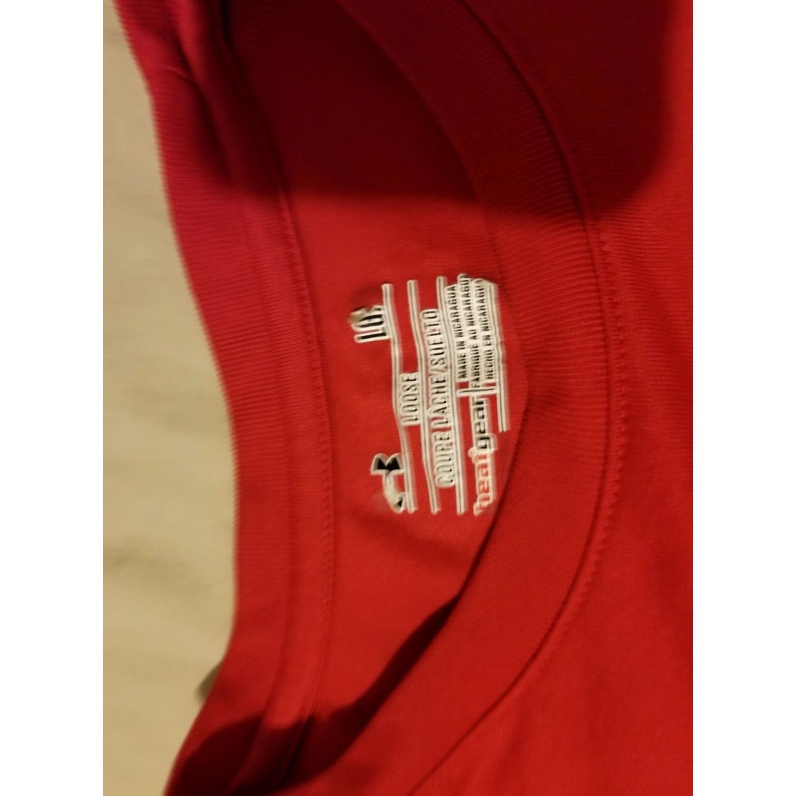 Under Armour Under Armour Shirt Mens L Red Athletic Gym Workout T-Shirt Regular Size Guide Included Size US L / EU 52-54 / 3 - 3 Thumbnail