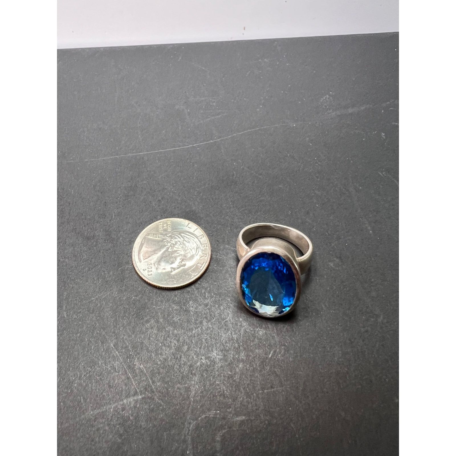 Other NEW Swiss blue topaz 925 ring size 8 / 11.70 grams Size ONE SIZE - 5 Thumbnail