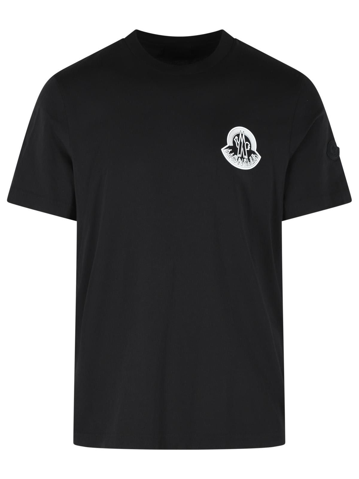MONCLER Black Cotton T-Shirt