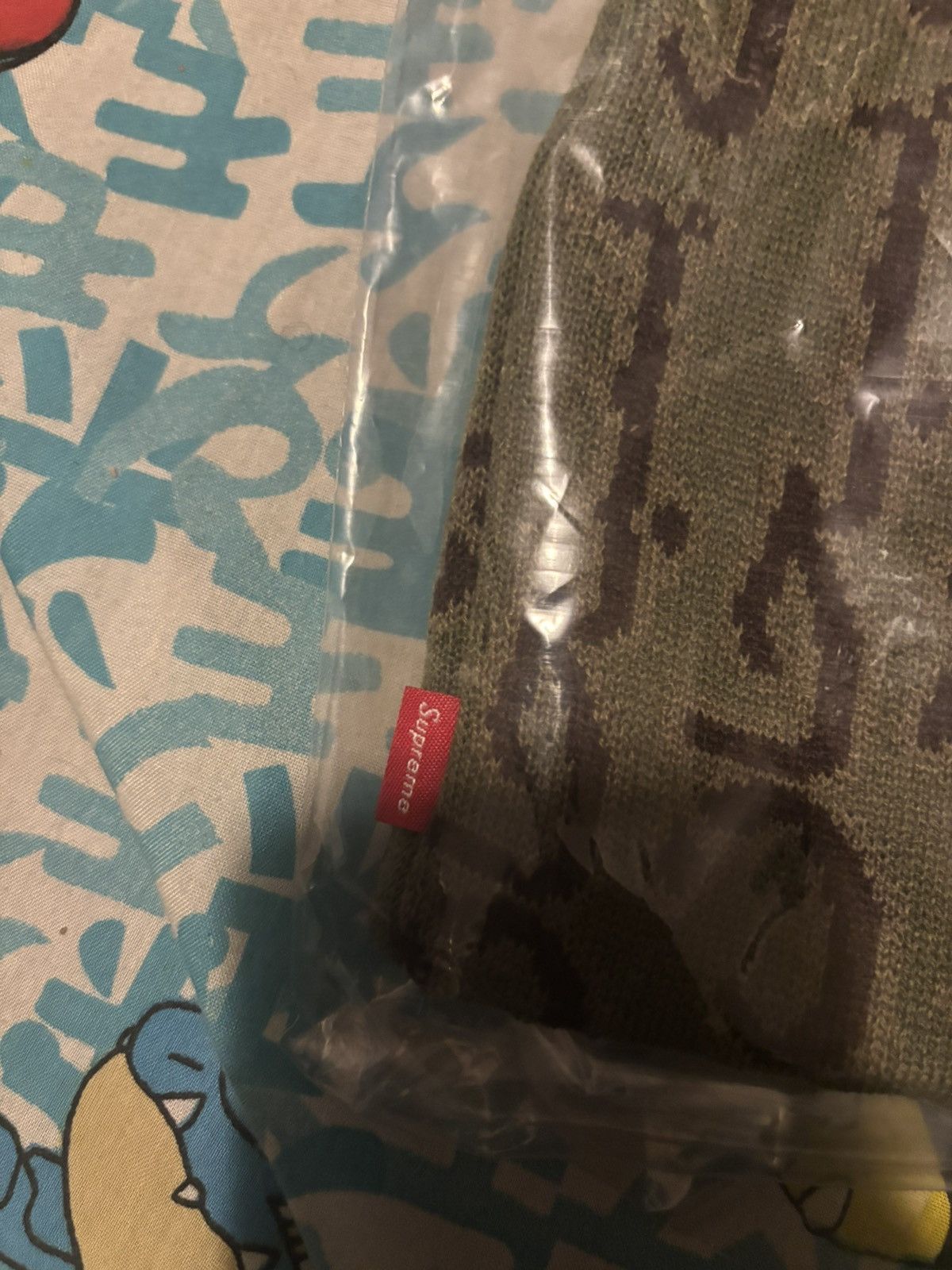 Supreme Supreme Arabic Beanie FW25 Olive Size ONE SIZE - 3 Thumbnail