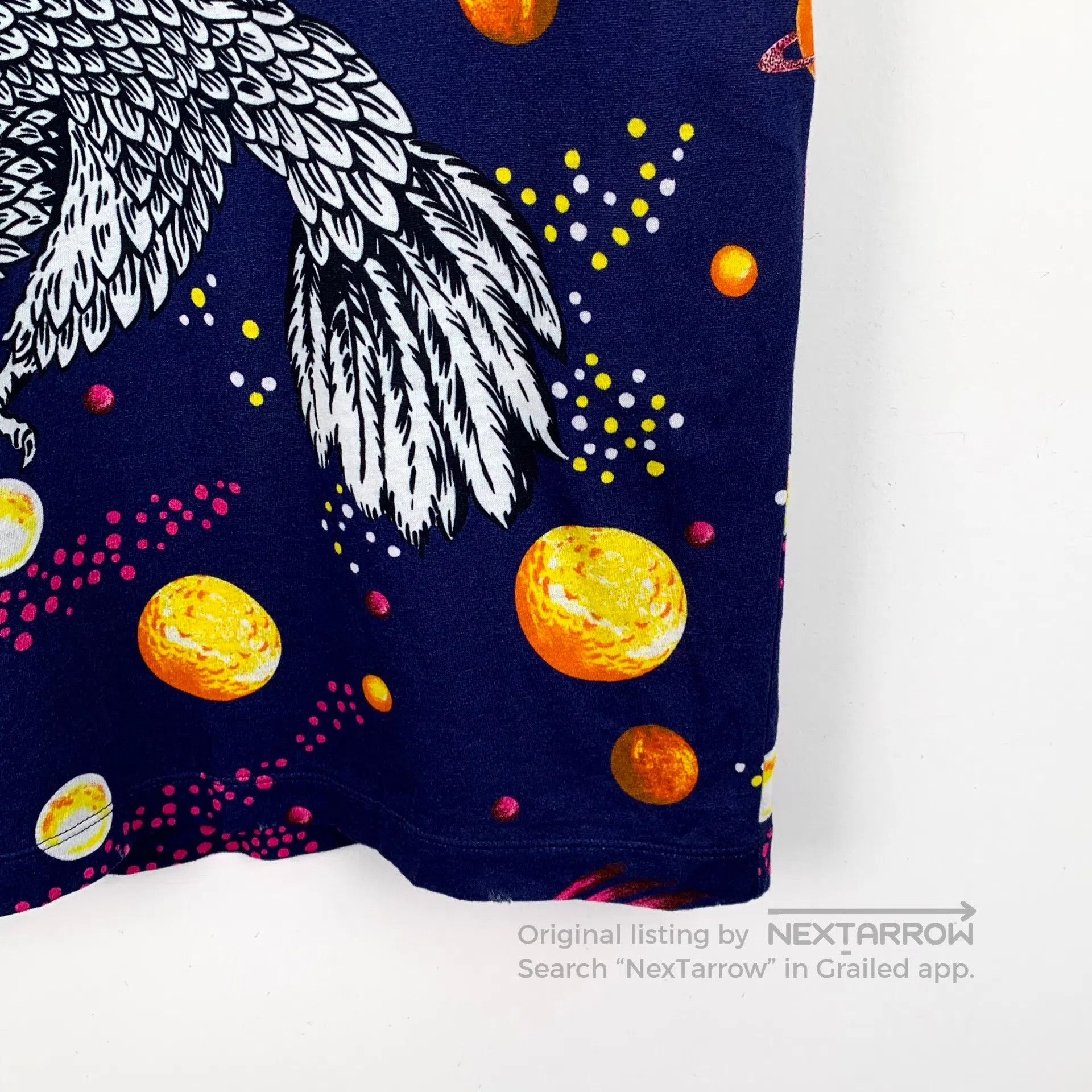 Gucci Guicci Navy Blue Planet Eagle Printed Cotton Crew Neck Sho Size US S / EU 44-46 / 1 - 5 Thumbnail