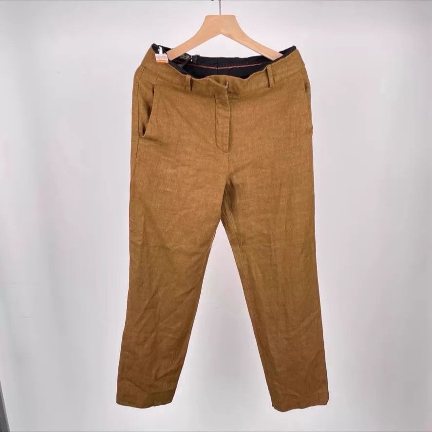 Loro Piana Loro Piana Khaki Zip Linen Trousers 40 Size 27" / US 4 / IT 40 - 1 Thumbnail