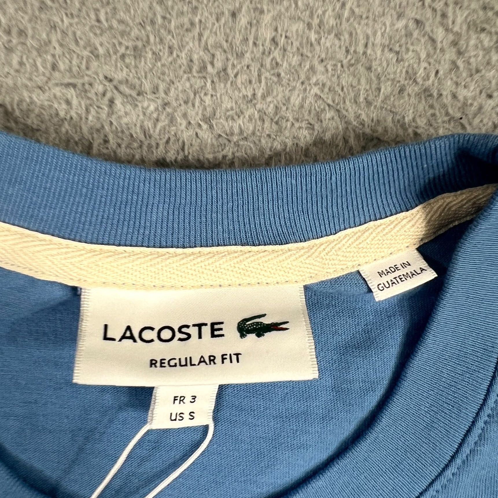 Lacoste LACOSTE Shirt Mens Small Blue Cotton Short Sleeve Crew Neck TH0051 Regular Fit Size US S / EU 44-46 / 1 - 4 Thumbnail