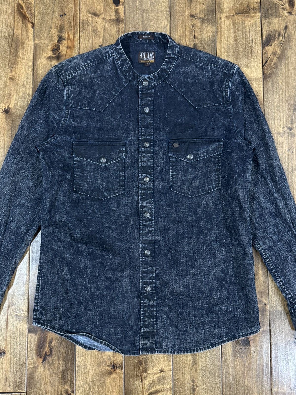 Pepe Jeans × Vintage Vintage Pepe Jeans London Heritage Denim Button up Shirt Size US M / EU 48-50 / 2 - 4 Thumbnail