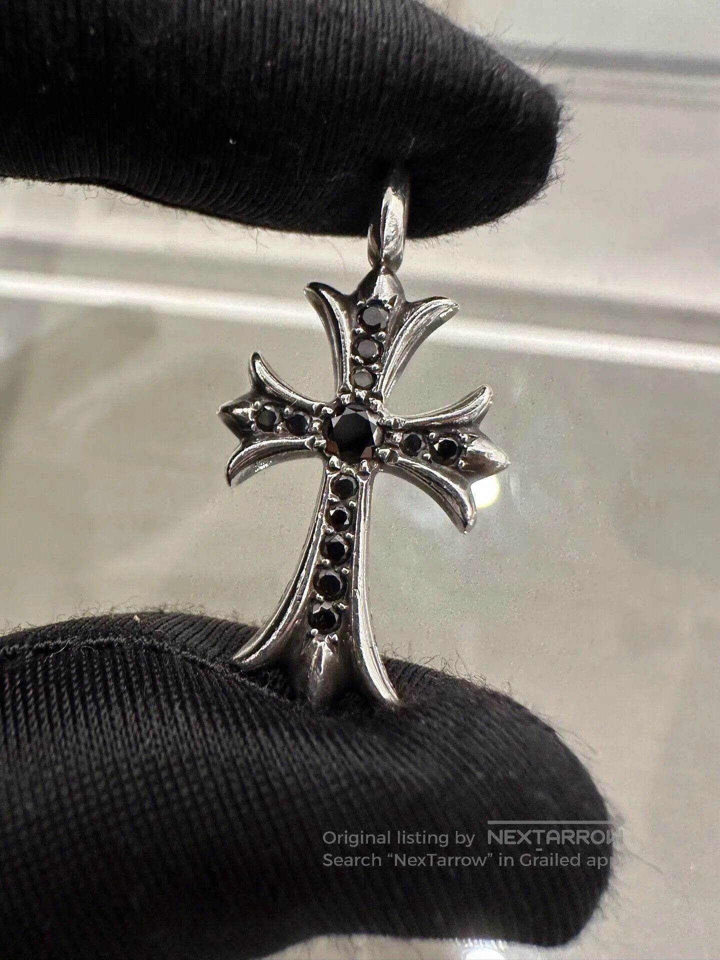 Chrome Hearts Chrome Hearts Tiny Gray Cross Pendant. Size ONE SIZE - 3 Thumbnail