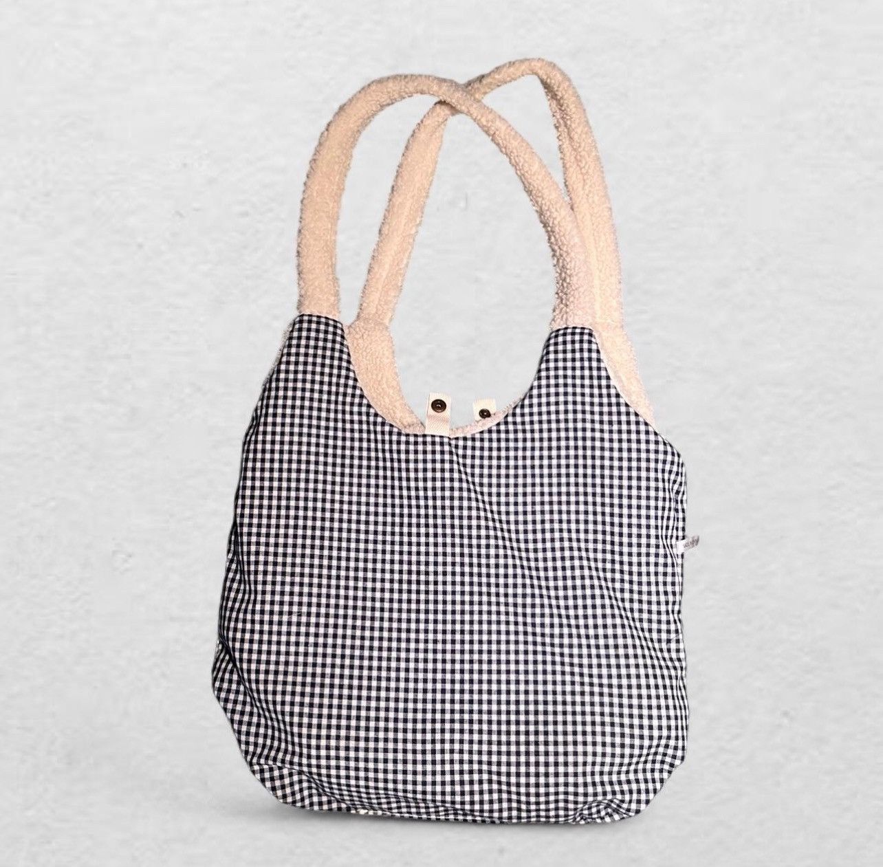 Other Navy blue and white gingham tote bag with pockets Size ONE SIZE - 1 Thumbnail