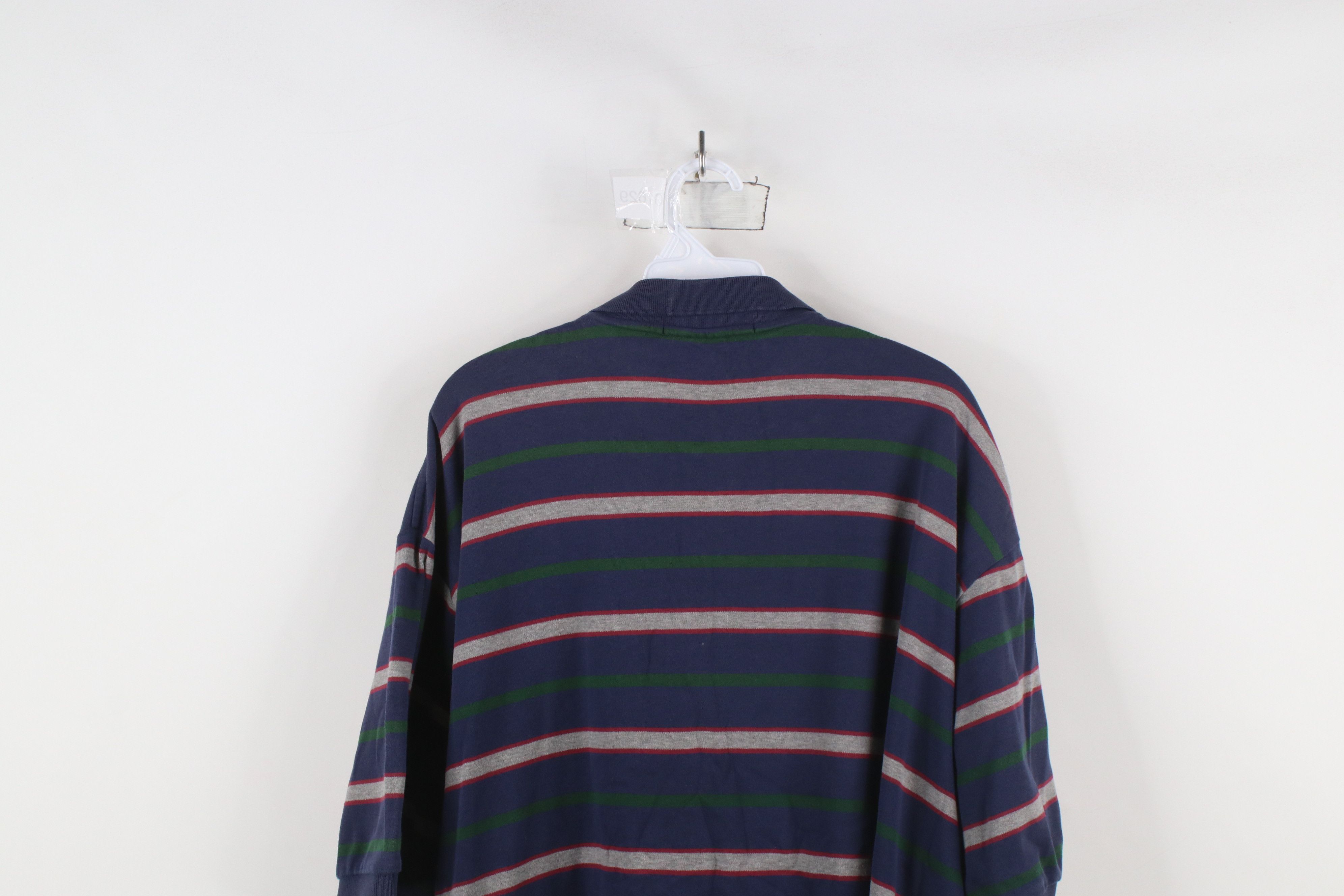 Ralph Lauren × Vintage Vintage 90s Ralph Lauren Spell Crest Striped Polo Shirt USA Size US XXL / EU 58 / 5 - 10 Thumbnail