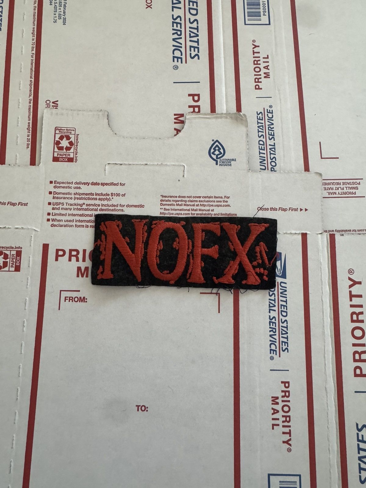 Band Tees Vintage 90s NOFX Sew-On Embroidered Band Patch Size ONE SIZE - 2 Thumbnail
