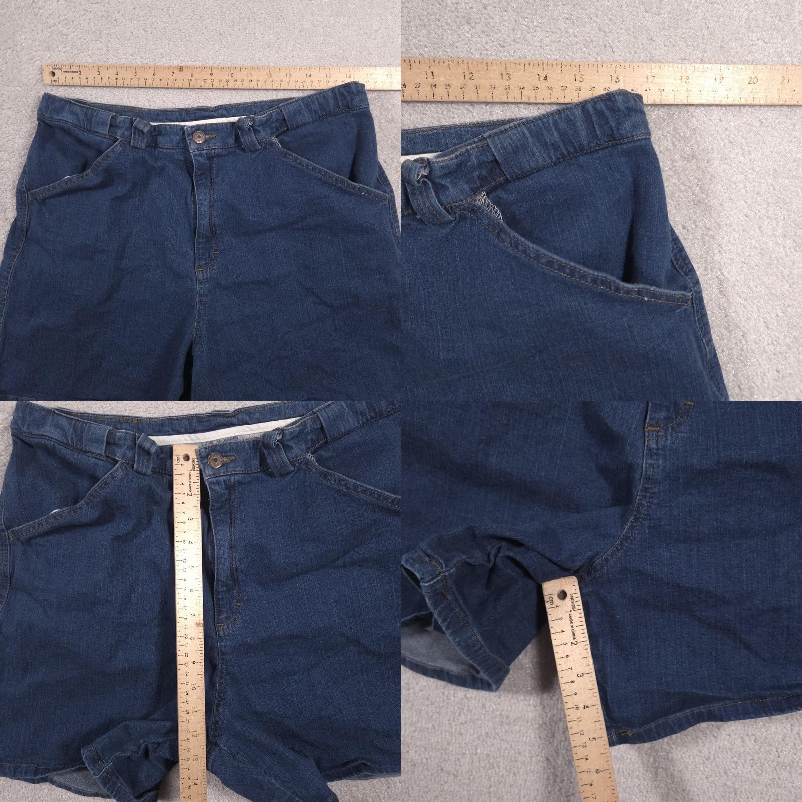 Lee Lee Denim Shorts Womens 16P Petite Blue Mom High Rise Relaxed Fit Casual Jean Size 38" / US 16 / IT 52 - 8 Thumbnail