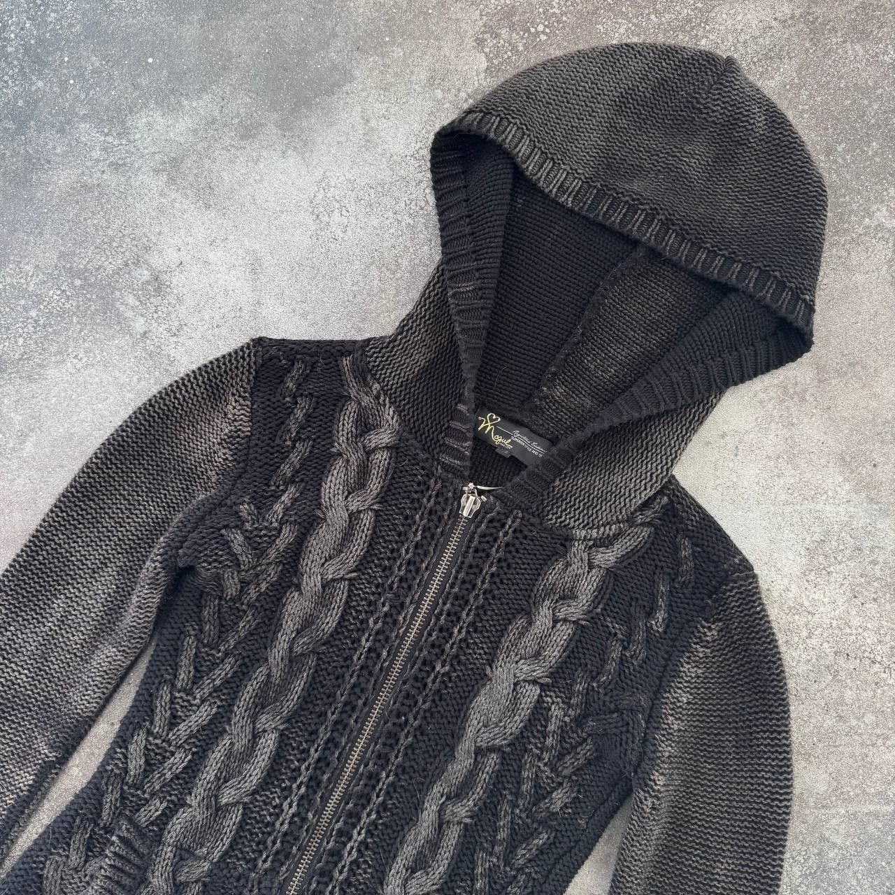 20471120 Avant Garde Washed Knit Zip Sweater Size S / US 4 / IT 40 - 9 Thumbnail