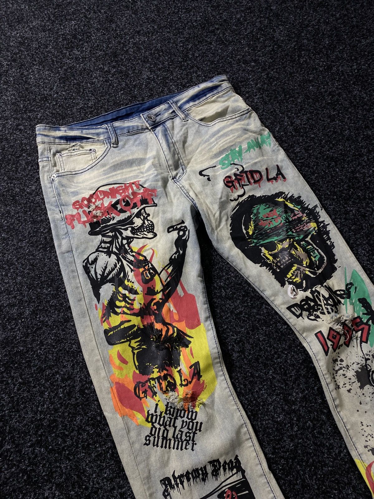 If Six Was Nine × Japanese Brand × Vintage Vintage 90s Y2K Distressed Punk Rock Jeans baggy pants Size US 32 / EU 48 - 4 Thumbnail