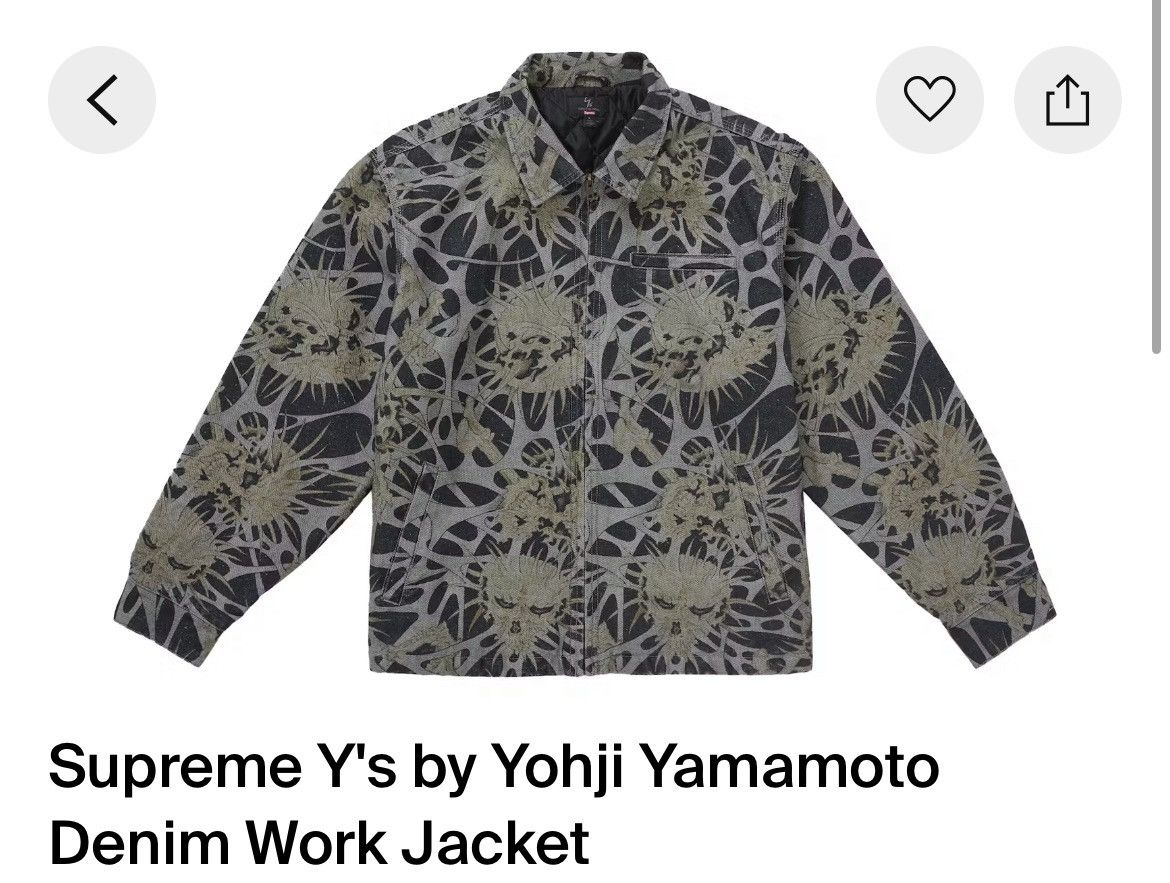 Supreme × Yohji Yamamoto Supreme Yohji Yamamoto Denim Work Jacket Size US L / EU 52-54 / 3 - 1 Thumbnail