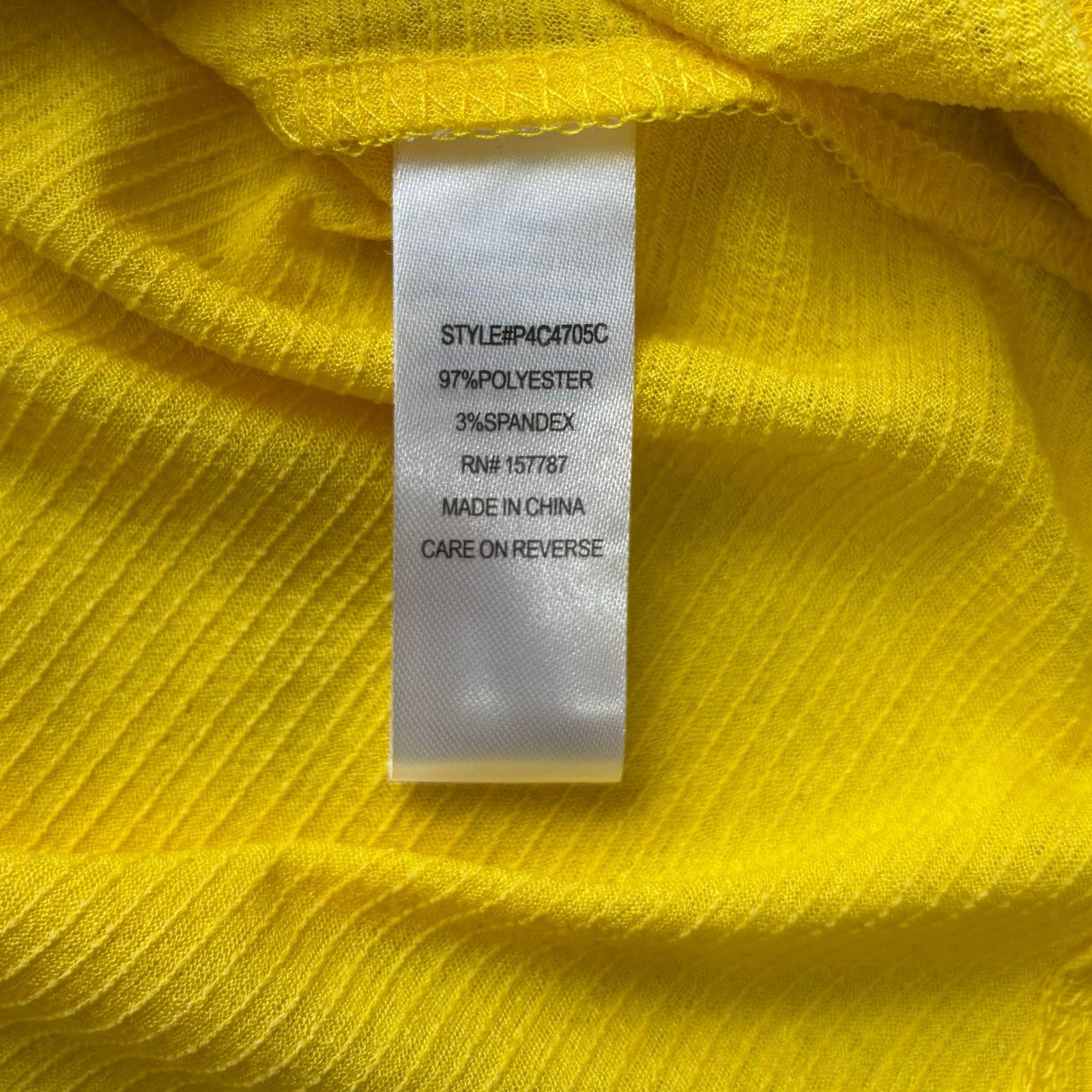 Other Inner Circle Yellow Asymmetrical Blouse 1X Cutout Top Size XL / US 12-14 / IT 48-50 - 11 Thumbnail