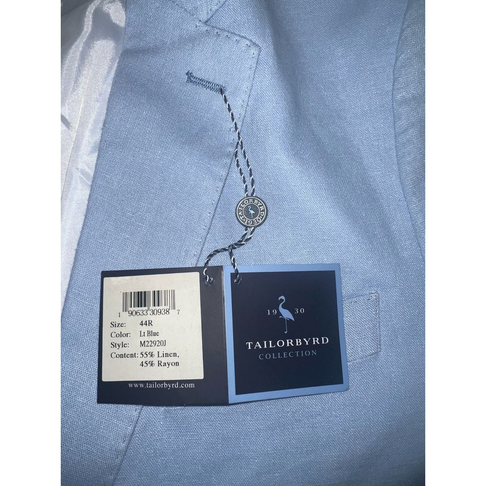 Tailorbyrd Tailorbyrd Collection Light Blue Blazer Jacket Size 44R Size 44R - 9 Thumbnail