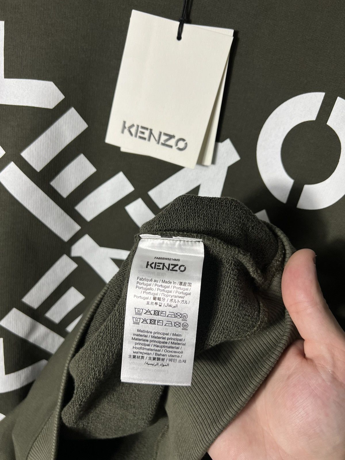 Kenzo 🔥NWT KENZO Cross Logo Sweatshirt Olive Green – Size XL Size US XL / EU 56 / 4 - 8 Thumbnail