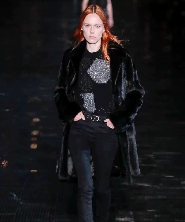 Saint Laurent Paris Black Wool Starry Knit Sweater-2505 Size US S / EU 44-46 / 1 - 6 Thumbnail