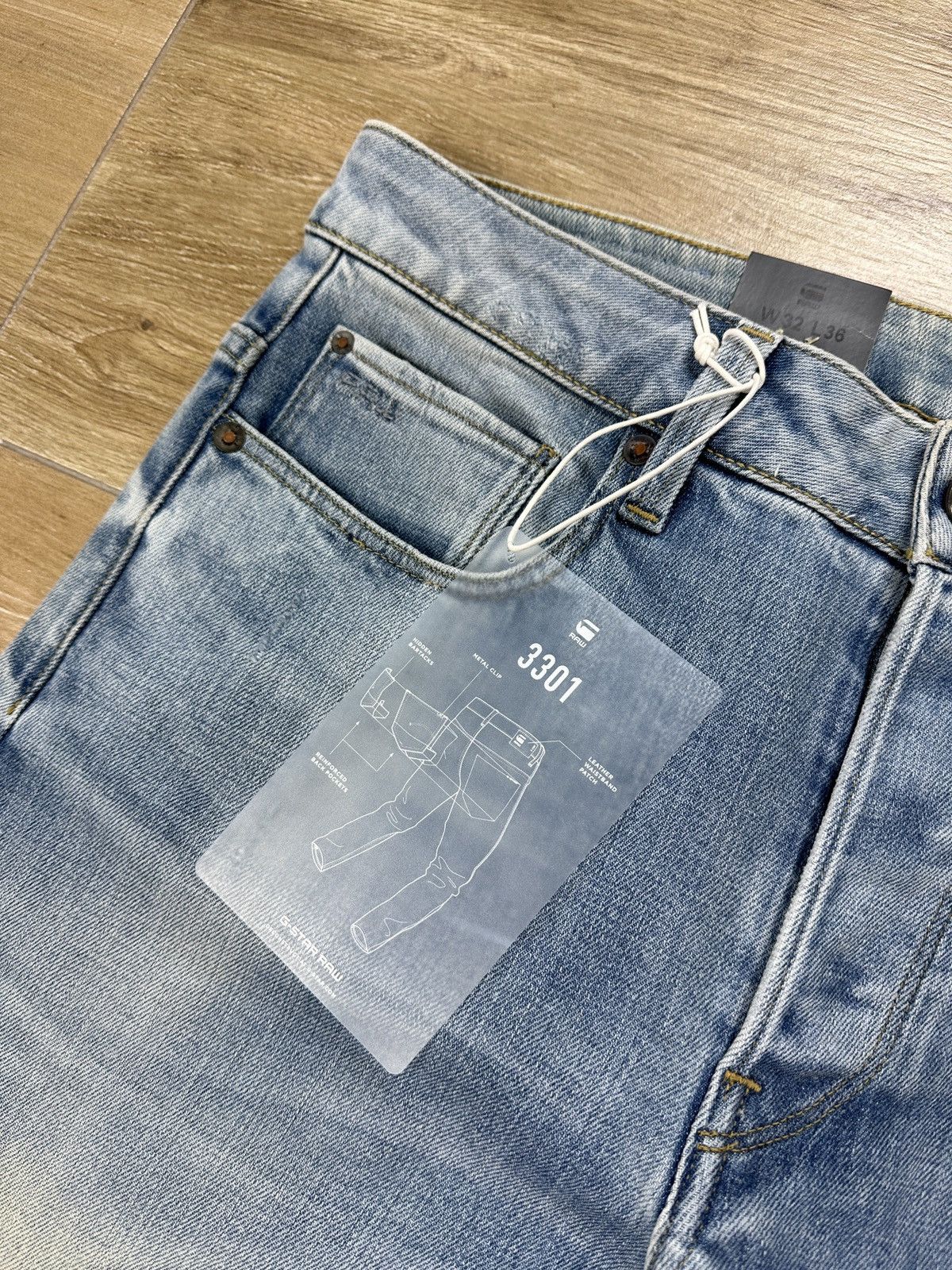 G-Star NEW🏷️ G-Star Raw 3301 Slim Denim Jeans Size US 32 / EU 48 - 4 Thumbnail
