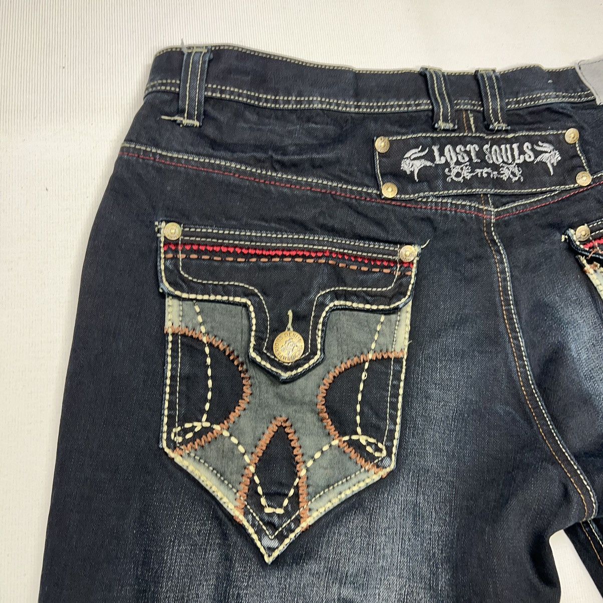 Imperious × Vintage Imperious Delf Jeans Black Denim Lost Souls Pocket Y2K Size US 38 / EU 54 - 18 Thumbnail
