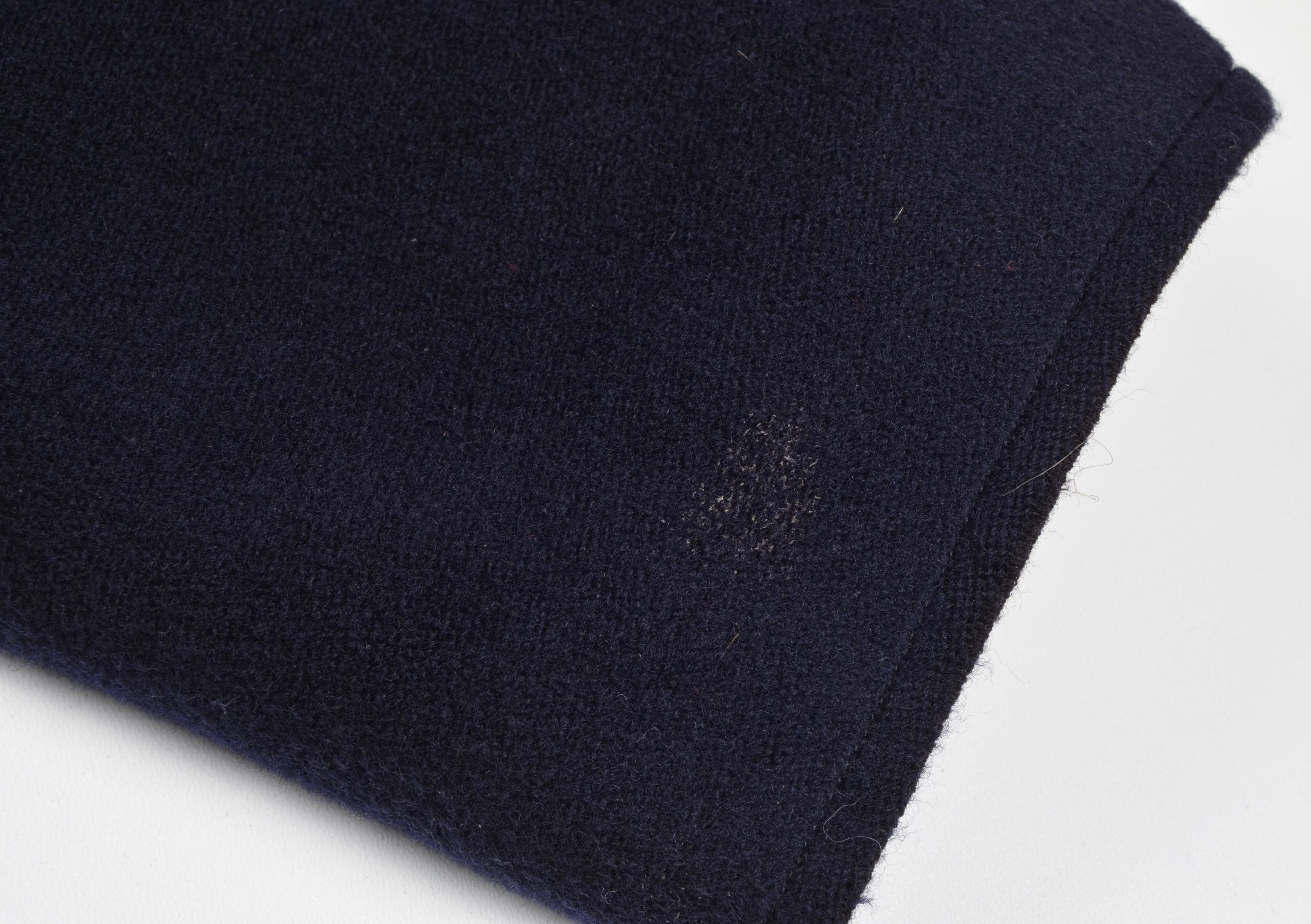 Max Mara Vintage Max Mara 80's Navy Oversized Wool Hooded Coat Size L / US 10 / IT 46 - 10 Thumbnail