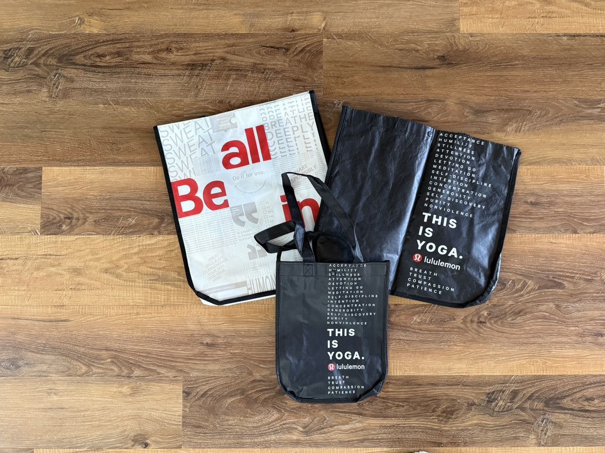 Lululemon Lululemon Black Recycled, Reusable Bags, Med and Sm Size GUC Size ONE SIZE - 1 Thumbnail